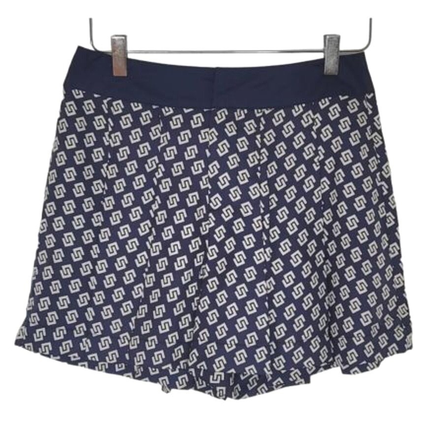 Julie Brown Nyc Cabo Silk Flowy Shorts 4 Blue Mykonos Print Pleated Resort